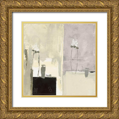 Nature Morte aux Tulips Gold Ornate Wood Framed Art Print with Double Matting by Choisy, Christian