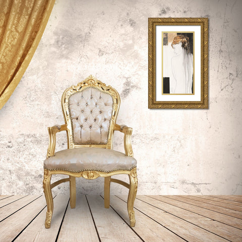 Parure Matinale Gold Ornate Wood Framed Art Print with Double Matting by Choisy, Christian