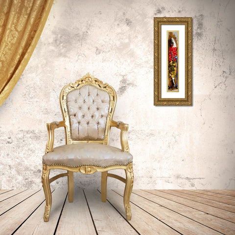 Sardinas Patinete Gold Ornate Wood Framed Art Print with Double Matting by Villanueva, Natalia