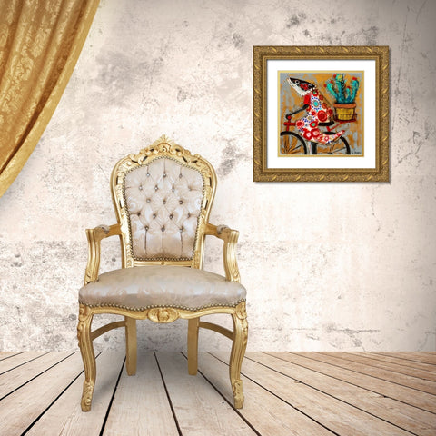 Paseo Gold Ornate Wood Framed Art Print with Double Matting by Villanueva, Natalia