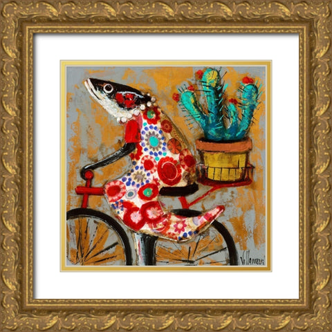 Paseo Gold Ornate Wood Framed Art Print with Double Matting by Villanueva, Natalia