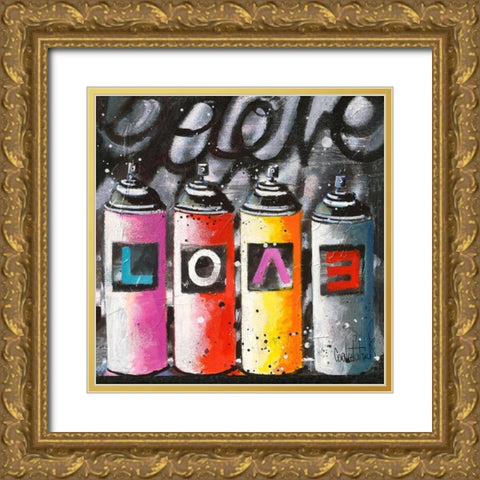 Love the World I Gold Ornate Wood Framed Art Print with Double Matting by Cornee, Patrick