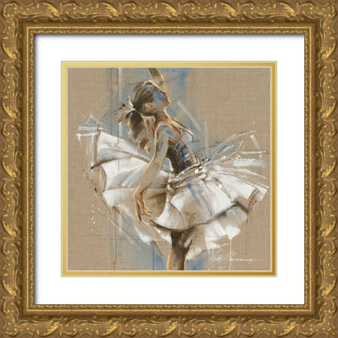 White Dress III Gold Ornate Wood Framed Art Print with Double Matting by Meijering, Kitty