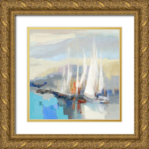 Voiles blanches II Gold Ornate Wood Framed Art Print with Double Matting by Parise, Chantal