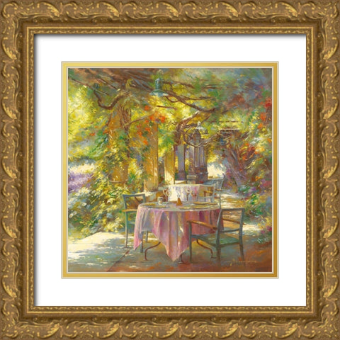 Instant benit Gold Ornate Wood Framed Art Print with Double Matting by Messely, Johan