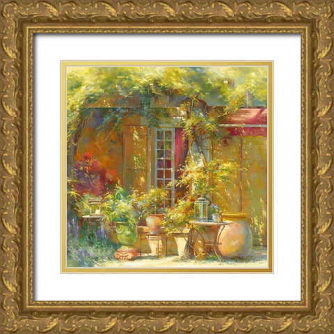 Lumiere d ete Gold Ornate Wood Framed Art Print with Double Matting by Messely, Johan