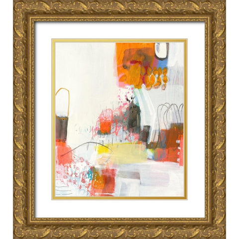 Weite Kreise Gold Ornate Wood Framed Art Print with Double Matting by Schafer, Jenny