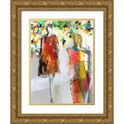 Stadtlust Gold Ornate Wood Framed Art Print with Double Matting by Schafer, Jenny