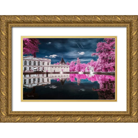 Gradignan s City Hall-France - Infrared Photography  Gold Ornate Wood Framed Art Print with Double Matting by Gee, Tonee