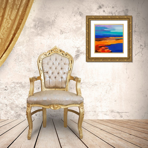 Entre ciel et mer Gold Ornate Wood Framed Art Print with Double Matting by Mauviel, Laurence
