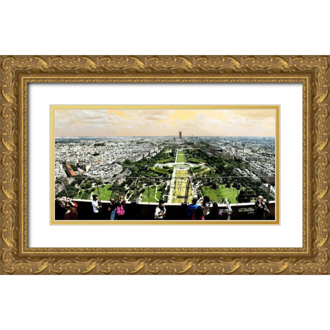 Champ-de-Mars Gold Ornate Wood Framed Art Print with Double Matting by Tomas, Lisa