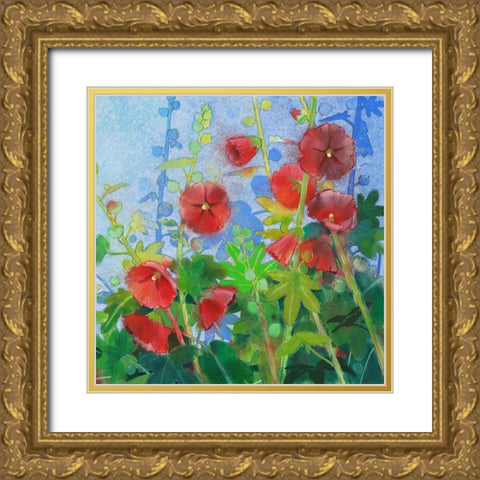 Malven 2 Gold Ornate Wood Framed Art Print with Double Matting by Botman, Loes