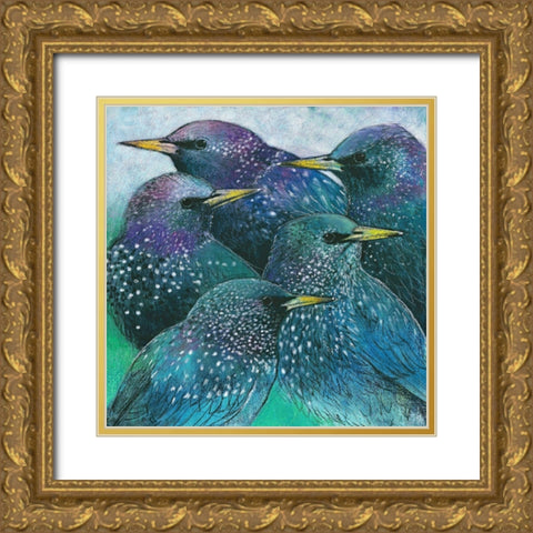 Stare Gold Ornate Wood Framed Art Print with Double Matting by Botman, Loes