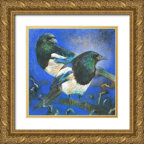 Elstern Gold Ornate Wood Framed Art Print with Double Matting by Botman, Loes