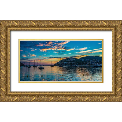 Sunset Sailing Gold Ornate Wood Framed Art Print with Double Matting by Lichtenwalter, Tom