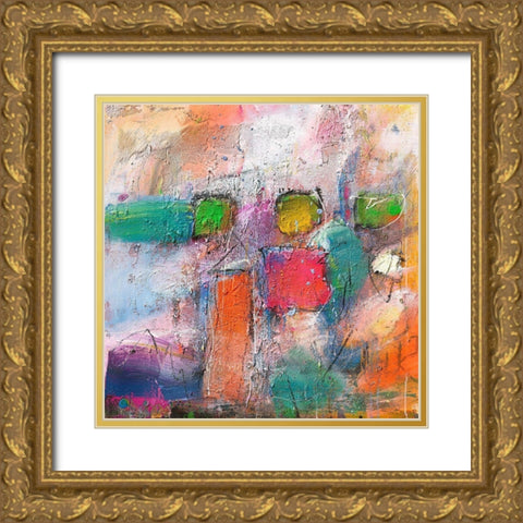 Three People Gold Ornate Wood Framed Art Print with Double Matting by Reinhold, Thomas F.