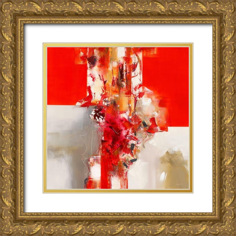 Jazz IVÂ  Gold Ornate Wood Framed Art Print with Double Matting by Ball, Veronique