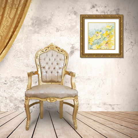 Fleurs du soleil II Gold Ornate Wood Framed Art Print with Double Matting by Manero, Annie