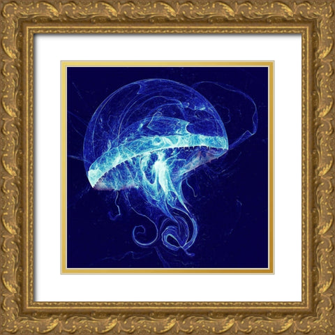 Stun Gold Ornate Wood Framed Art Print with Double Matting by REVILO