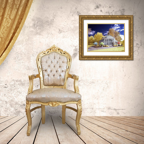 Glasshouse Eiffel Gold Ornate Wood Framed Art Print with Double Matting by Gee, Tonee