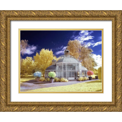 Glasshouse Eiffel Gold Ornate Wood Framed Art Print with Double Matting by Gee, Tonee