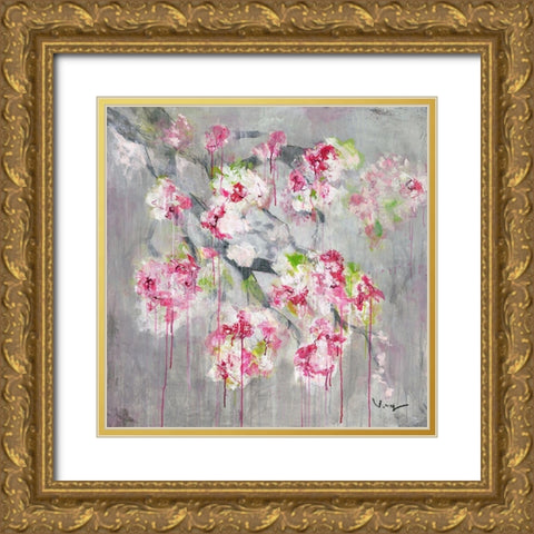 Cherry Blossom II Gold Ornate Wood Framed Art Print with Double Matting by Mayer, Verena