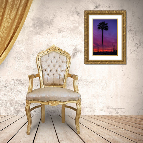 Sunset Sailing Gold Ornate Wood Framed Art Print with Double Matting by Lichtenwalter, Tom