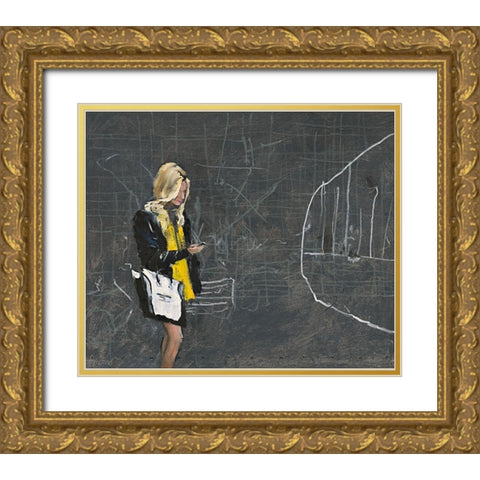 Online Gold Ornate Wood Framed Art Print with Double Matting by Groenhart, Jan