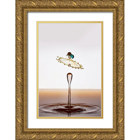 Flying Drop Gold Ornate Wood Framed Art Print with Double Matting by Sanchez, Manuel