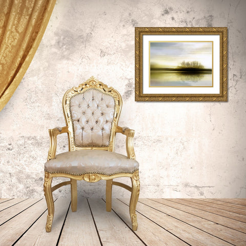 Morgennebel Gold Ornate Wood Framed Art Print with Double Matting by Baumann, Matthias