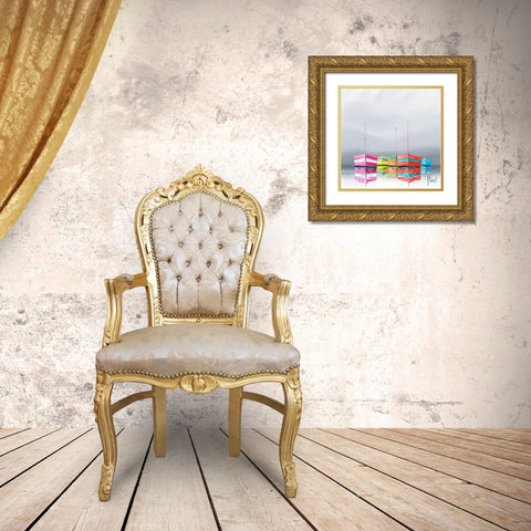 Reflets II Gold Ornate Wood Framed Art Print with Double Matting by Flanet, Frederic