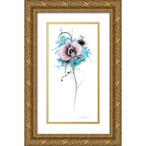 Trash poetry fleurie II Gold Ornate Wood Framed Art Print with Double Matting by Zacher-Finet, Isabelle