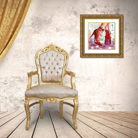 Demi tour Gold Ornate Wood Framed Art Print with Double Matting by Catherine M.