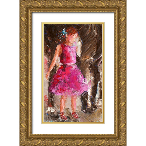Clemence et poesie I Gold Ornate Wood Framed Art Print with Double Matting by Catherine M.