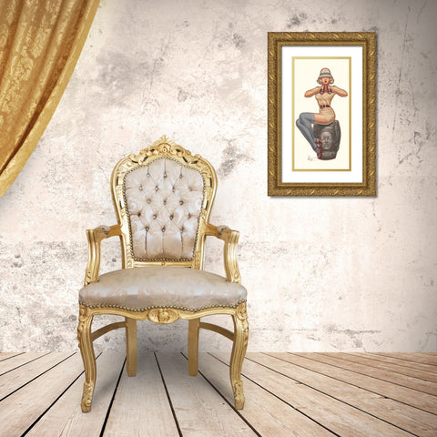 Lexploratrice Gold Ornate Wood Framed Art Print with Double Matting by Hitte, Patrick