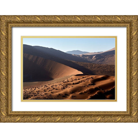 Dunewaves Gold Ornate Wood Framed Art Print with Double Matting by Hillert, Peter
