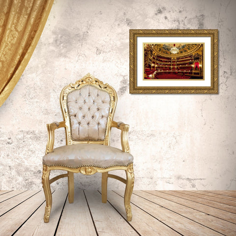 Opera Room II Gold Ornate Wood Framed Art Print with Double Matting by Ronin