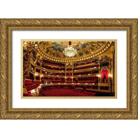 Opera Room II Gold Ornate Wood Framed Art Print with Double Matting by Ronin