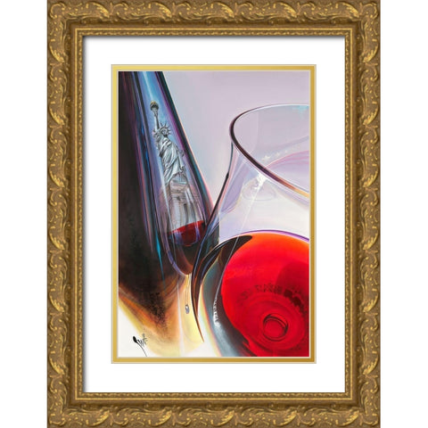 Spirit of USA 2019 Gold Ornate Wood Framed Art Print with Double Matting by Heneuy, William