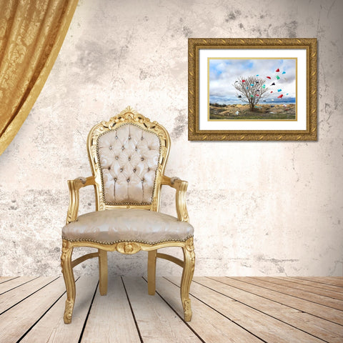 Pause NÃºmero V Gold Ornate Wood Framed Art Print with Double Matting by Vallinas Prieto, Miguel