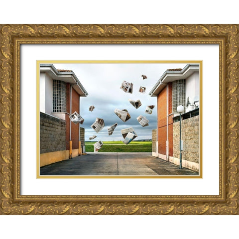 Pause NÃºmero VI Gold Ornate Wood Framed Art Print with Double Matting by Vallinas Prieto, Miguel