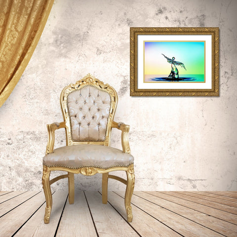 Angel Gold Ornate Wood Framed Art Print with Double Matting by Sanchez, Manuel