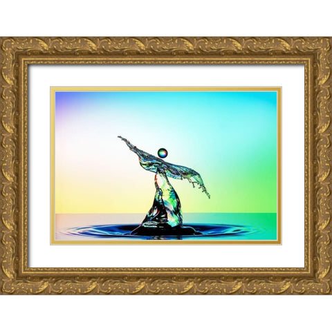 Angel Gold Ornate Wood Framed Art Print with Double Matting by Sanchez, Manuel