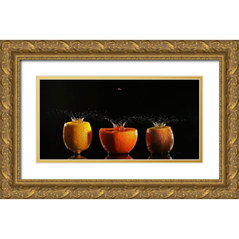 Trilogie Fruits II Gold Ornate Wood Framed Art Print with Double Matting by Sanchez, Manuel