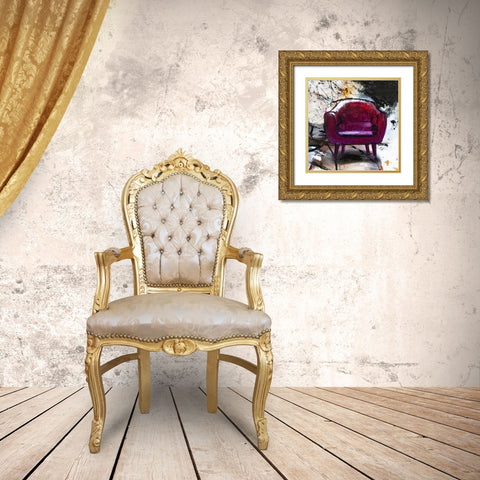 Fauteuil I Gold Ornate Wood Framed Art Print with Double Matting by Ducret, Patrice