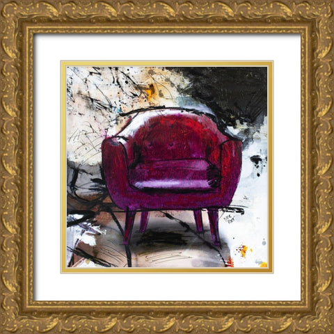 Fauteuil I Gold Ornate Wood Framed Art Print with Double Matting by Ducret, Patrice