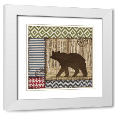 Aspen Lodge I - Silhouette White Modern Wood Framed Art Print with Double Matting by Brent, Paul