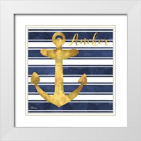 Cape Cod - VI - Gold White Modern Wood Framed Art Print with Double Matting by Brent, Paul