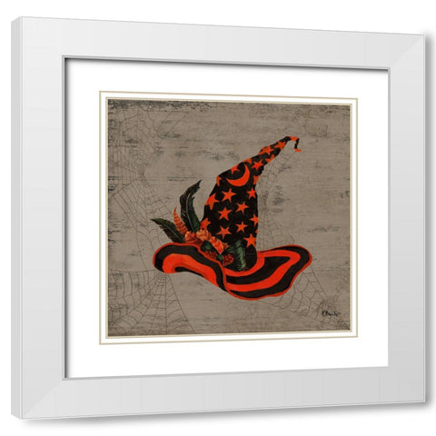 Spooky Hats II White Modern Wood Framed Art Print with Double Matting by Brent, Paul