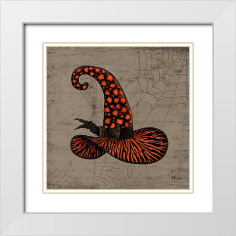 Spooky Hats III White Modern Wood Framed Art Print with Double Matting by Brent, Paul